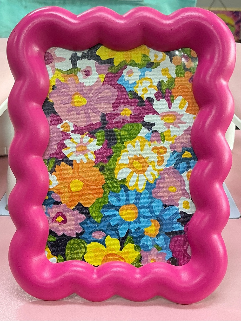 Flower Collage Paint-by-Number Framed Mini by Artist's Loft® Completed 7x5.5